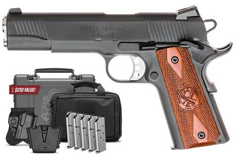 Springfield 1911 Loaded Parkerized 45 Acp With Instant Gear Up Package Sportsman S Outdoor