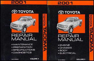 2001 Toyota Tacoma Repair Manual Original Set