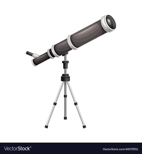 Astronomical Telescope Tube Optical Instrument Vector Image