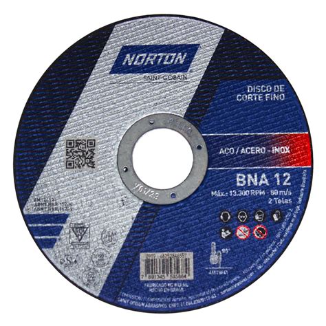 Disco De Corte Bna Fino X X Mm Norton Molyplast