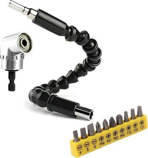 Flexible Drill Bit Extension Kits Include Inch Bendable Flexible