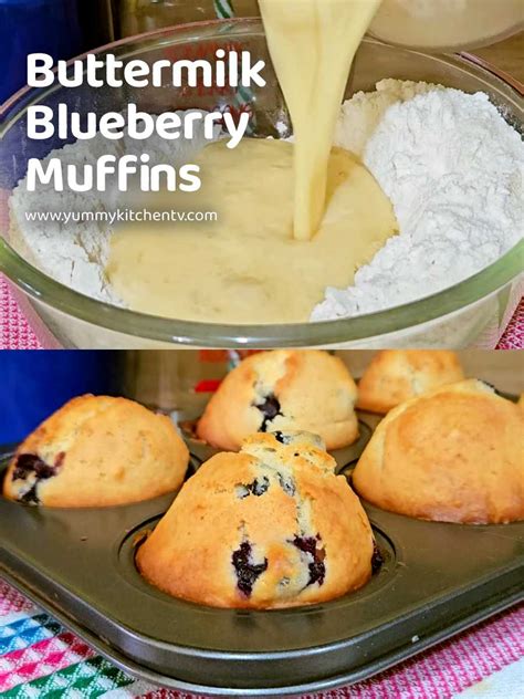 Buttermilk Blueberry Muffins Super Moist Yummy Kitchen