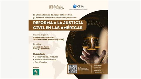 Invitan Al Curso De Capacitación “reforma A La Justicia Civil En Las