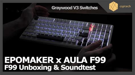 Epomaker X Aula F Wireless Mechanical Keyboard Unboxing Soundtest