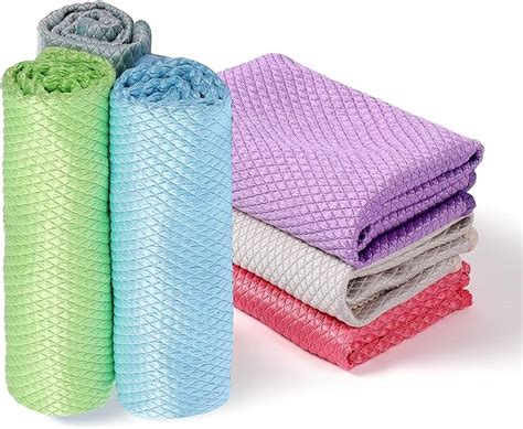 6 Pack Easy Clean Fish Scale Nanoscale Cloth Fish Scale Microfibre