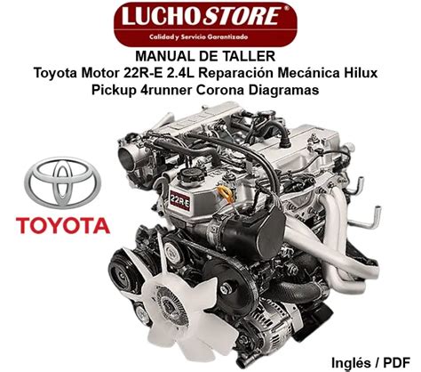 Manual de Taller Toyota Motor 22R E 2 4L Reparación Mecánica Hilux