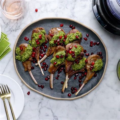 Lollipop Lamb Chops Pistachio Pesto Recipe Lollipop Lamb Chops