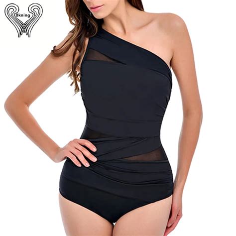 Buy 2018 Mesh Women One Piece Swimsuit Plus Size