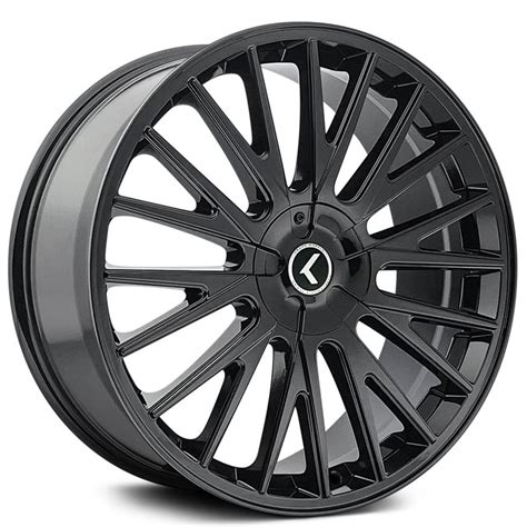 18 Kraze Wheels 185 Double Down Gloss Black Rims KRZ034 4