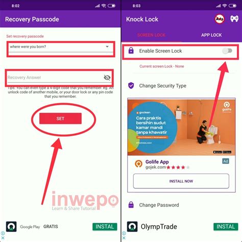 Cara Buka Kunci Layar Android Dengan Ketukan Inwepo