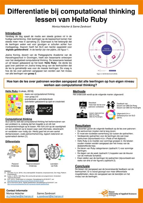 Differentiatie Bij Computational Thinking Lessen Van Hello Ruby Ppt