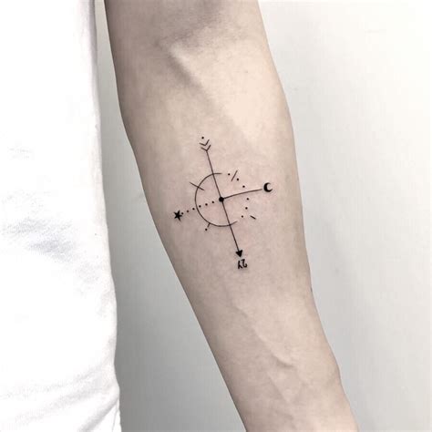 Geometric Compass Tattoo