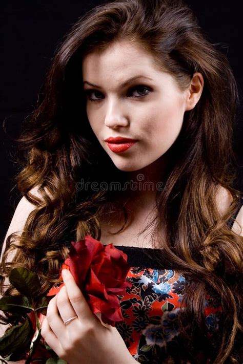 Brunette Sexy Fotografia Stock Immagine Di Modo Riccio