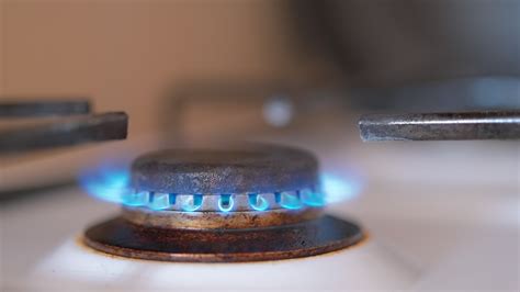 Burning Natural Gas In A Gas Stove In The Kitchen Video K In Real