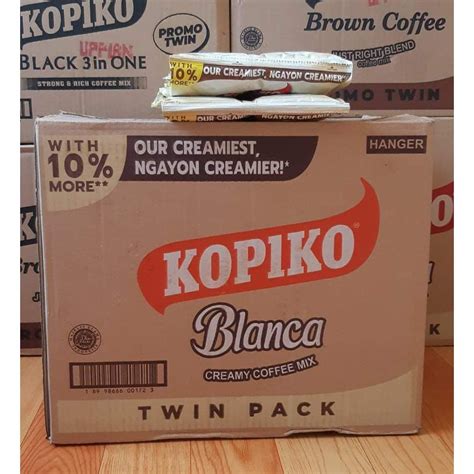 SOLD PER BOX KOPIKO BLANCA Twin Pack 3 IN 1 Creamy Coffee Mix 58gx120