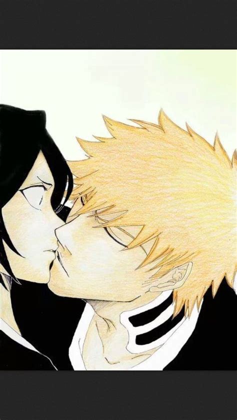 Ichiruki Kiss Bleach Anime Ichigo And Rukia Bleach Characters