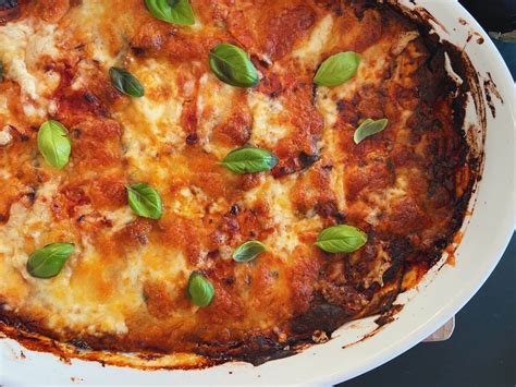 Aubergine Lasagne Med Parmesan Vegetar