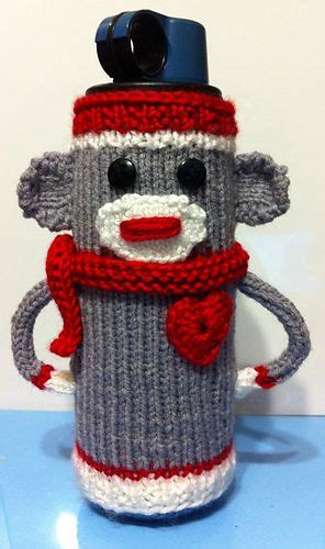 Sock Monkey Water Bottle Cozy Pattern By Alli Barrett Bottle Cozies