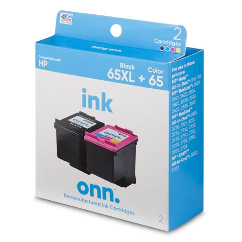 Onn Hp Xl Black And Tri Color Remanufactured Ink Cartridges