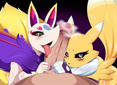 Post 1905494 Digimon Kyubi Renamon Rule63 Teddyjack Yo Kaiwatch