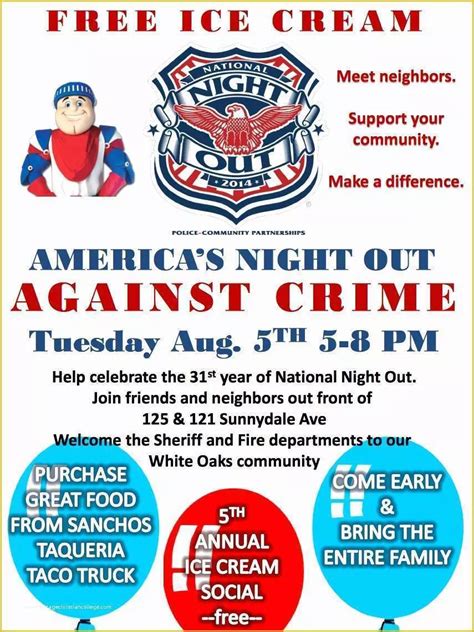 Free Templates For National Night Out Flyers And Images - Printable ...