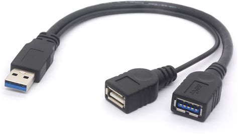 Buy Usb 30 Female Splitter Cable Usb30 Male To Dual Usb Female