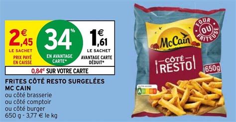 Promo FRITES CÔTÉ RESTO SURGELÉES MC CAIN chez Intermarché Hyper