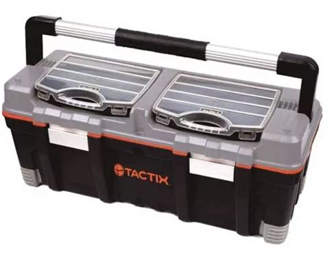 Caja Herramientas Tactix Plastica Doble Organizador Cm Cuotas Sin