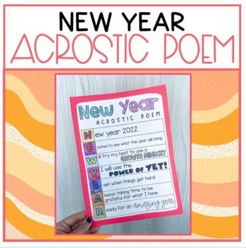 New Year Acrostic Poem by Miss McRaes Teaching Tales | TpT