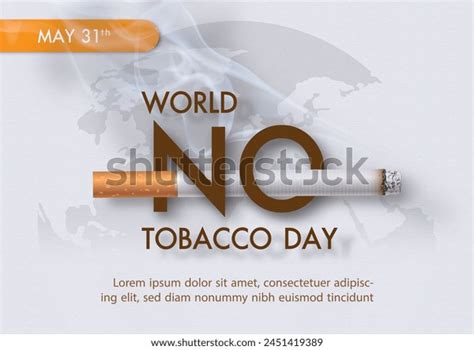 Poster Concept World No Tobacco Day Stock Vector (Royalty Free ...