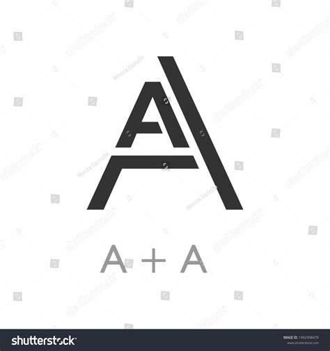 Letter Aa Logo Double Logo Stock Vector (Royalty Free) 1492908479 ...