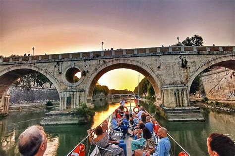 Rome River Boat Cruises And Aperitif Evening Panoramic Boat