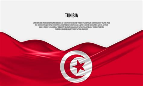 Premium Vector | Tunisia flag design. Waving Tunisian flag made of ...