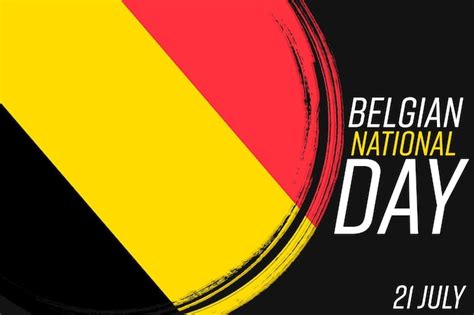 Banner Zum Belgischen Nationalfeiertag Am 21 Juli Mit Grunge