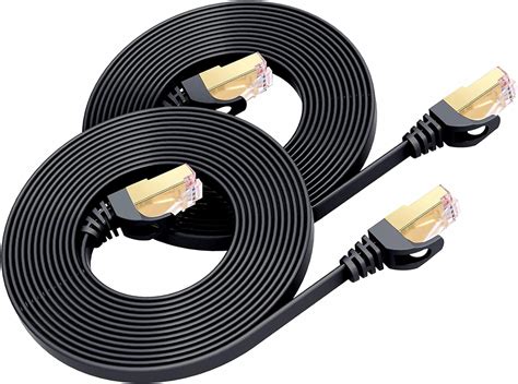 Amazon BUSOHE Cat 8 Ethernet Cable 10 FT 2 Pack 40Gbps 2000MHz