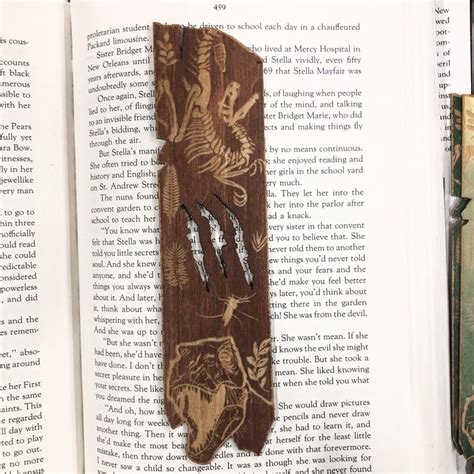 Jurassic Park Wooden Bookmark Dinosaur Bookmark Science Etsy