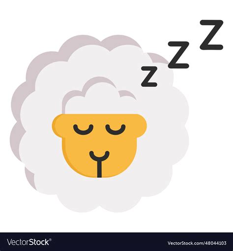 Counting sheep flat Royalty Free Vector Image - VectorStock