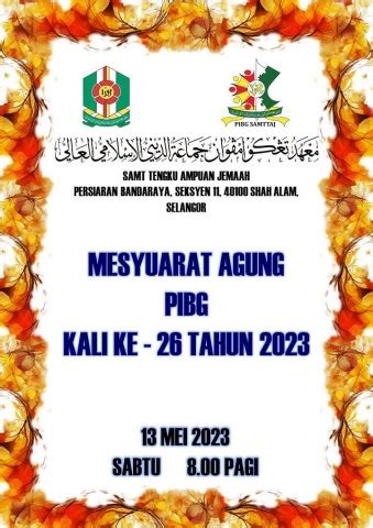 BUKU PROGRAM MESYUARAT AGUNG PIBG KALI KE 26 2023 Azamiah Flip PDF