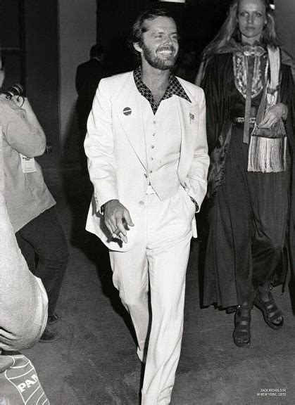 Jack Nicholson Rocking A White Suit In 1972 Oldschoolcool