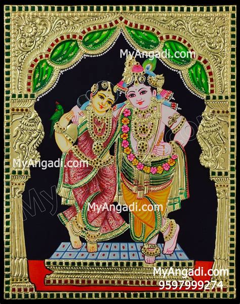 Radha Krishna Tanjore Painting | Tanjore painting, Painting, Krishna radha painting