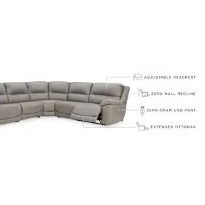 Dunleith 5 Piece Power Reclining Sectional U71605S1 By Signature Design