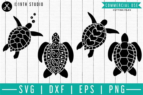 Sea Turtle SVG SF EPS PNG DXF SVG 208172 SVGs Design Bundles