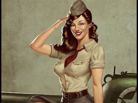 Pin Up Girl Tank Pin Up Wallpaper 1600x1200 Wallpapertip