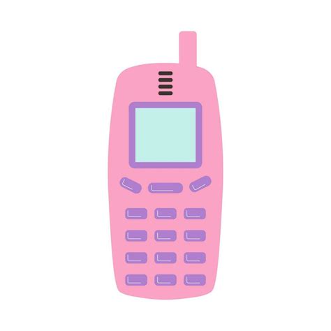 Retro Mobile Phone Vintage Pink Mobile Nostalgia For 90s 2000s Trendy Y2k Patch Or Sticker