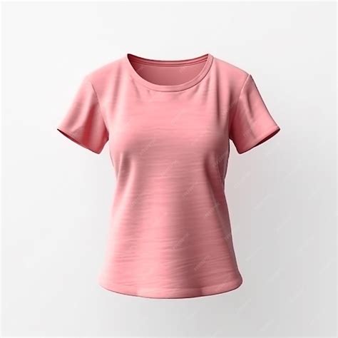 Camiseta Rosa Renderizada En 3d Con Maqueta De Espacio De Copia Foto Premium