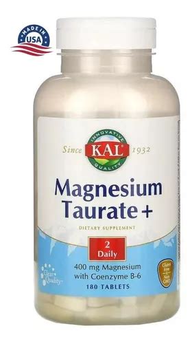 Magnésio Taurato kal actisorb400mg 180 Tablets Importado