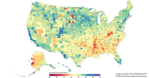 CDC Life Expectancy Map