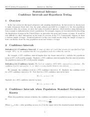 ECON2311 Review 3 Inference Pdf ECON 2311Q Econometrics I