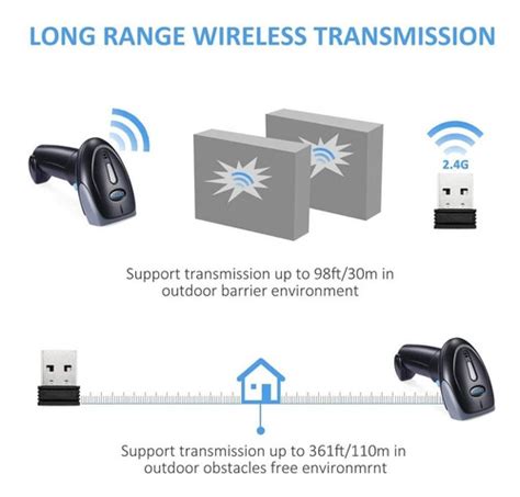 100m Lector Códigos De Barras Inalámbrico Recargabl Meses Sin Intereses