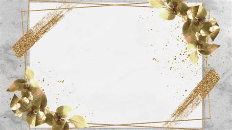 Abstract Frame Gold Leaf Brush Gold Business Powerpoint Background For